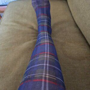 New Vintage Tights Dore Dore Collant Strumpfhost Pantyhose Blue Plaid